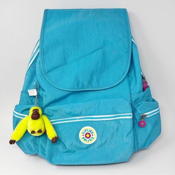 Kipling Ezra Fresh Aqua Backpack - Picture 1 of 6